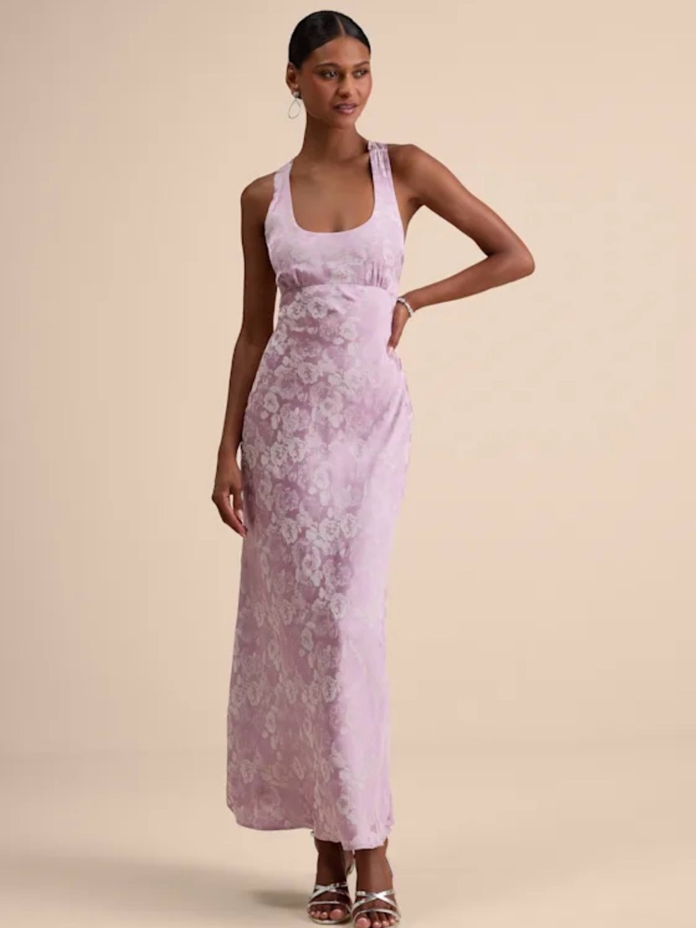 Lilac Floral Maxi Dress